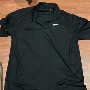 Black Nike Dri-fit golf polo